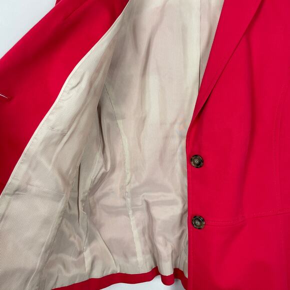 Talbots | Dark Strawberry Pink Double Button Career Blazer - Picture 7 of 9